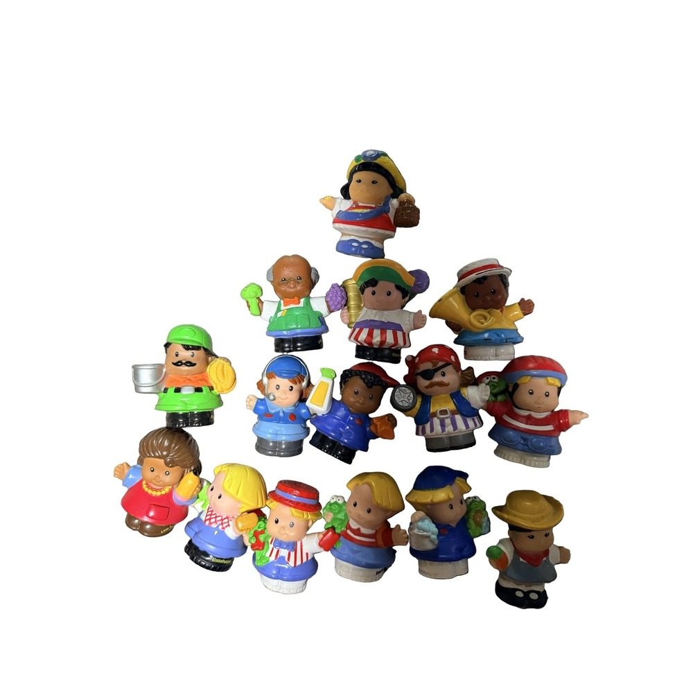 Vtg Lot of 15 Fisher-Price Little People plastic Assorted Characters Figures
